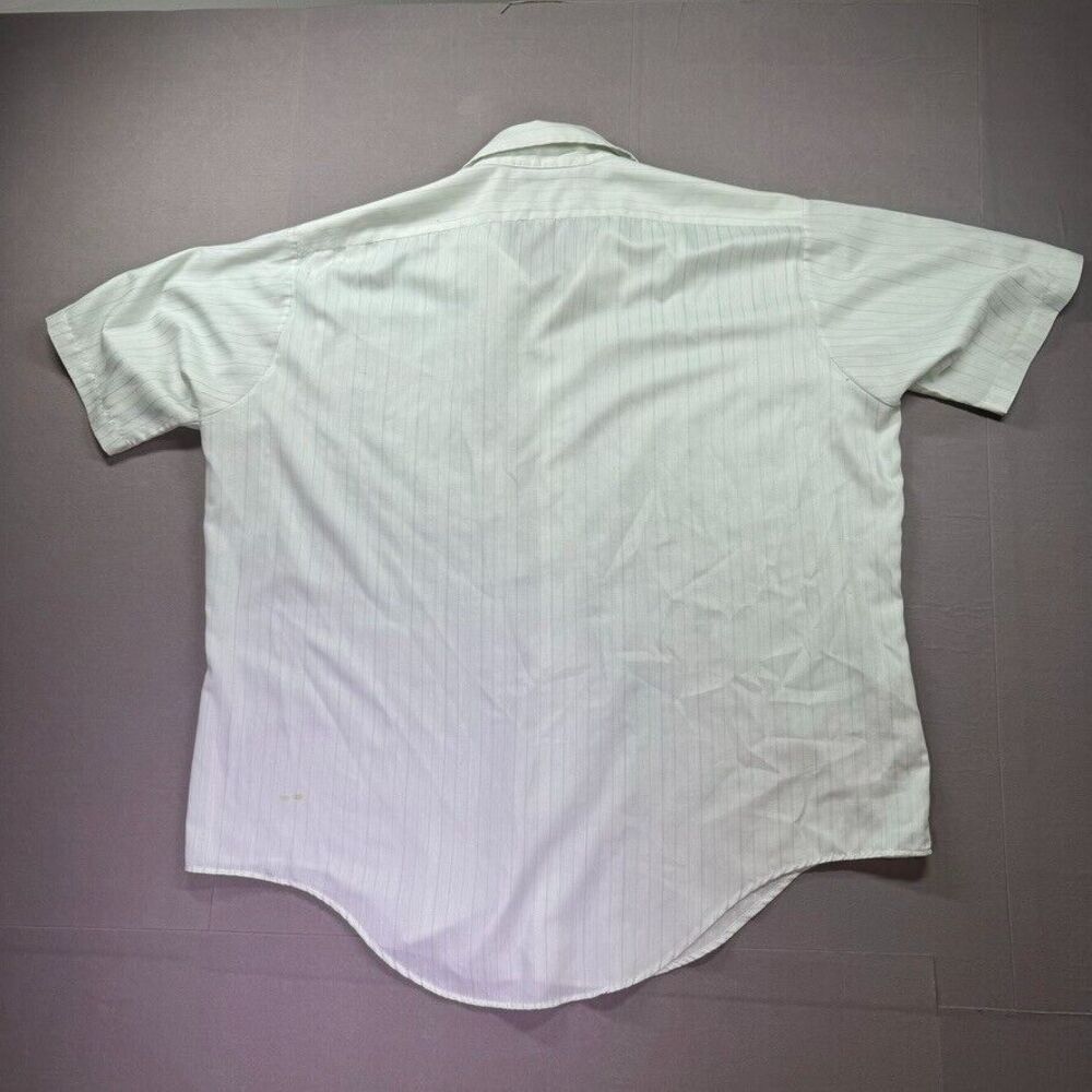 Vintage Arrow Kent Short Sleeve Shirt Mens 17.5 60s 70s‎ Striped Skate Grunge - Picture 7 of 8